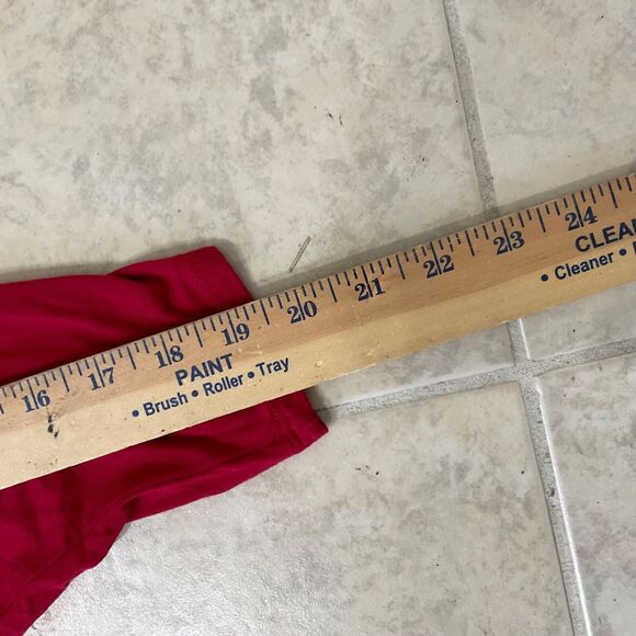 Tahari Top Womens Size 2X Red Pullover Tunic V- Neck side slits 3/4 Sleeve - Picture 9 of 9